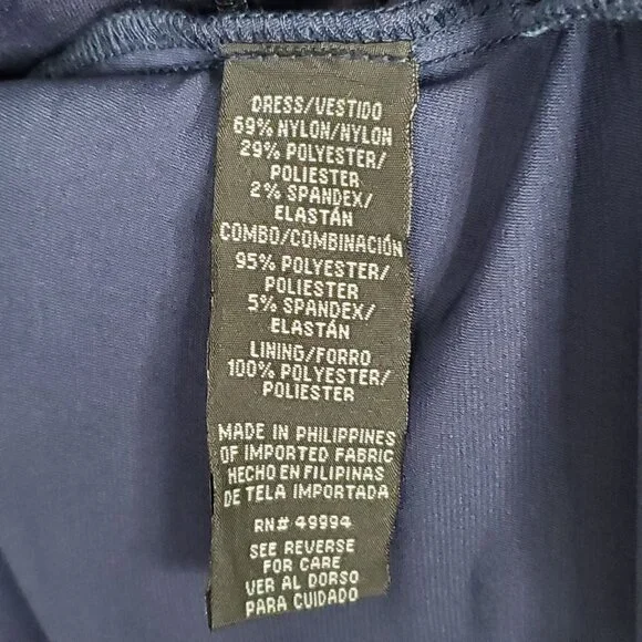 R&M Richards Size 10 Dress Jacket Set Event Formal Floral Lace Sequin Navy NWT - Picture 9 of 16